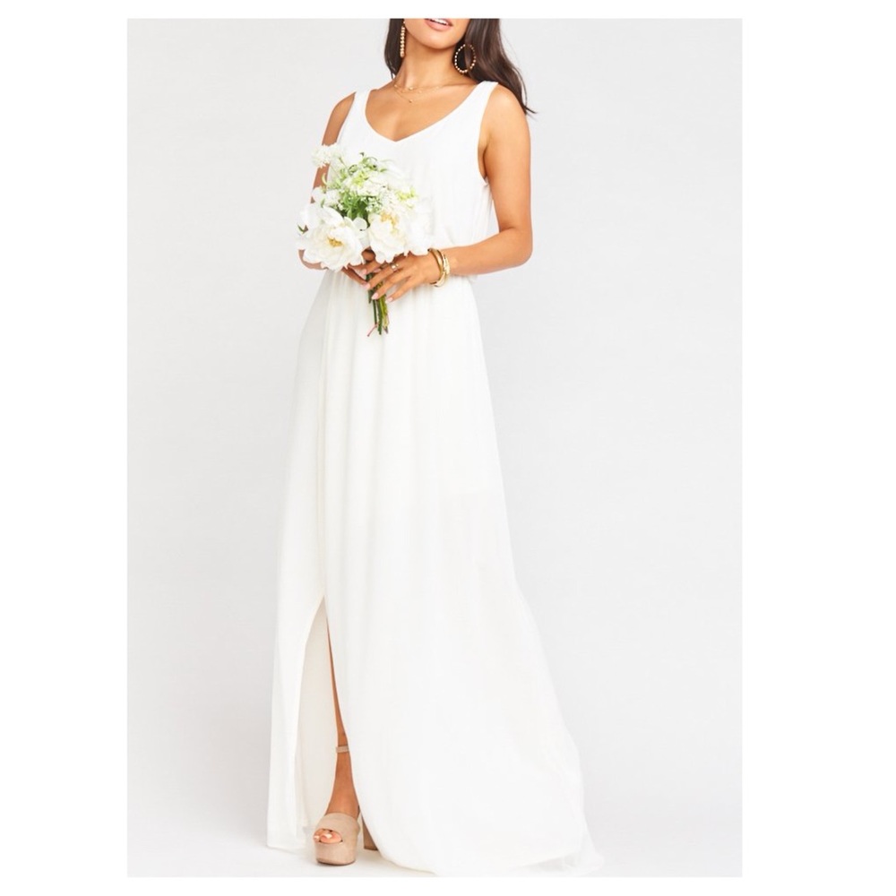 Show Me Your Mumu Kendall Maxi Dress Wedding Cake